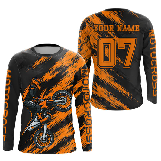 Orange Motocross Jersey Men Kid Women Dirt Bike Jersey Custom Motorcycle Riding Shirt XM483