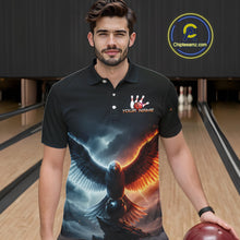 Load image into Gallery viewer, Eagle Bowling Shirts Team Women Men Custom Bowling Jersey Bowl Polo&amp;1/4 Zip MBL240