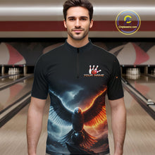 Load image into Gallery viewer, Eagle Bowling Shirts Team Women Men Custom Bowling Jersey Bowl Polo&amp;1/4 Zip MBL240