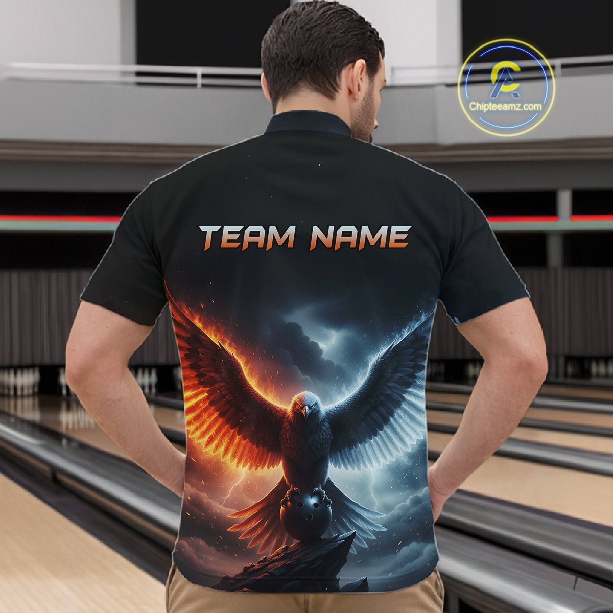 Eagle Bowling Shirts Team Women Men Custom Bowling Jersey Bowl Polo&1/4 Zip MBL240
