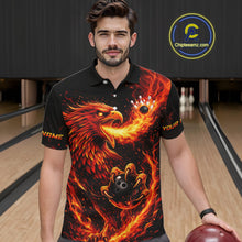 Load image into Gallery viewer, Flaming Eagle Bowling Shirts for Team Women Men Bowling Polo &amp; 1/4 Zip Shirt Custom MBL243