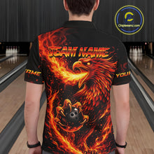 Load image into Gallery viewer, Flaming Eagle Bowling Shirts for Team Women Men Bowling Polo &amp; 1/4 Zip Shirt Custom MBL243