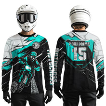 Load image into Gallery viewer, Turquoise Motocross Jersey Custom Dirt Bike Shirts for Men Kid Women Motorcycle Shirt XM488