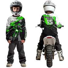 Load image into Gallery viewer, Green Motocross Jersey Custom Dirt Bike Shirts for Men Kid Women Motorcycle Shirt XM488