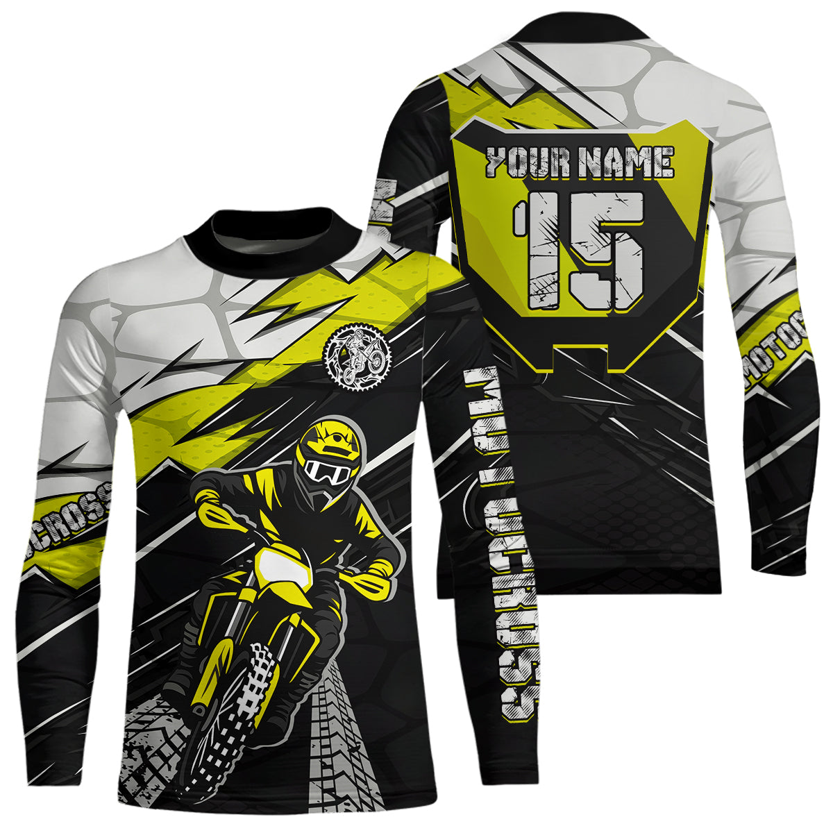 Yellow Motocross Jersey Custom Dirt Bike Shirts for Men Kid Women Motorcycle Shirt XM488