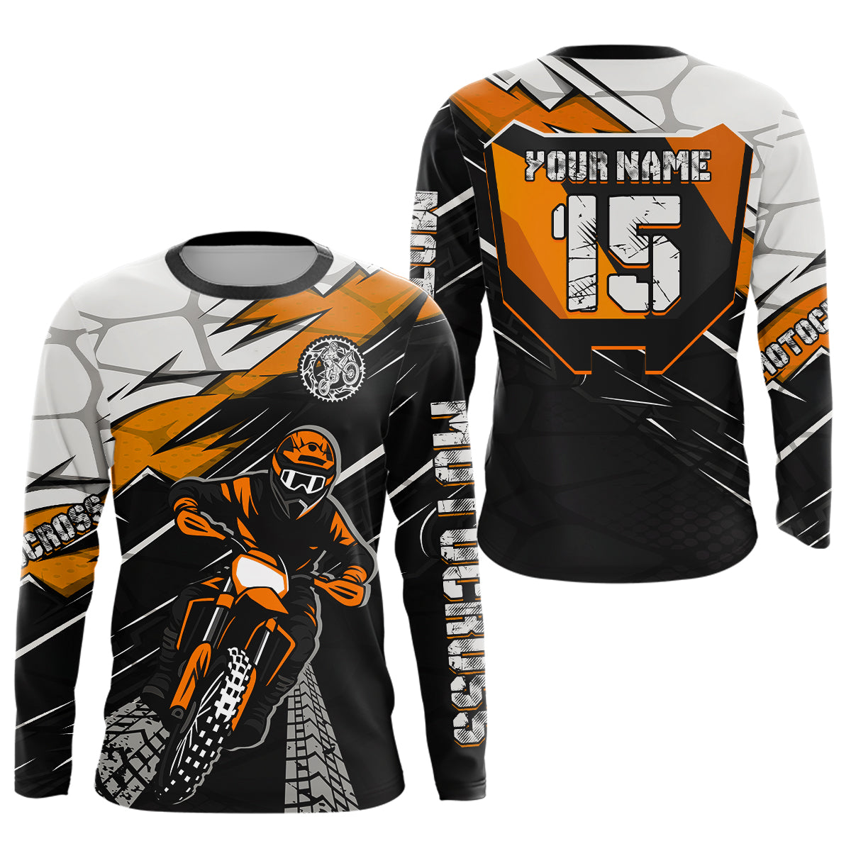 Orange Motocross Jersey Custom Dirt Bike Shirts for Men Kid Women Motorcycle Shirt XM488