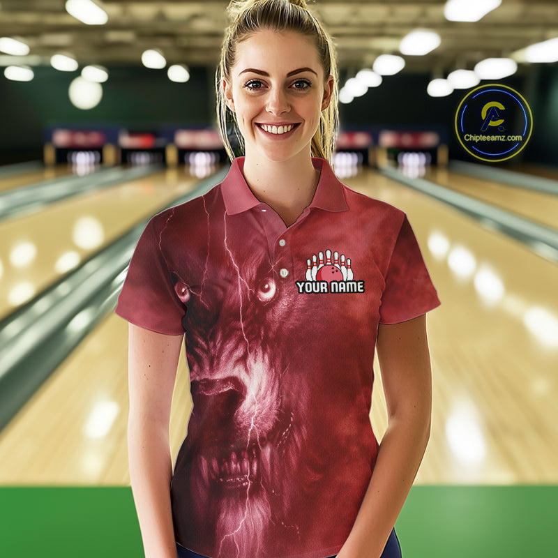 Wolf Bowling Shirts for Team Women Men Custom Wolf Bowling Jerseys for Couples MBL204