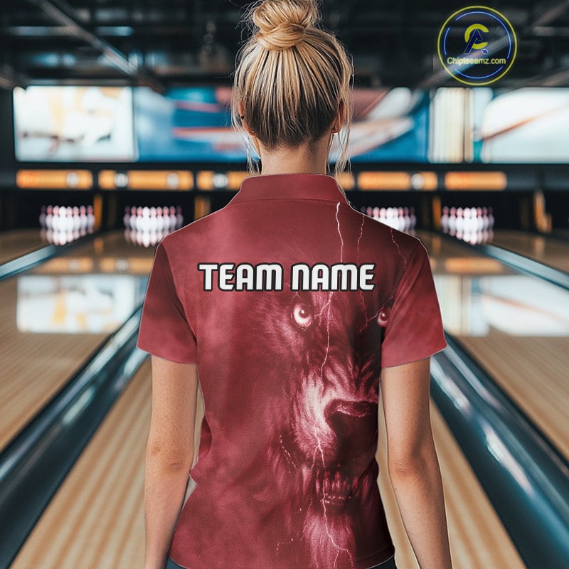 Wolf Bowling Shirts for Team Women Men Custom Wolf Bowling Jerseys for Couples MBL204