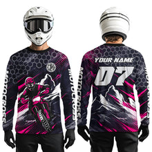 Load image into Gallery viewer, Pink Motocross Racing Jersey for Kids Women Men Dirt Bike Shirts Motorcycle Riding Shirt XM493