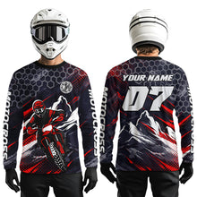 Load image into Gallery viewer, Red Motocross Racing Jersey for Kids Women Men Dirt Bike Shirts Motorcycle Riding Shirt XM493