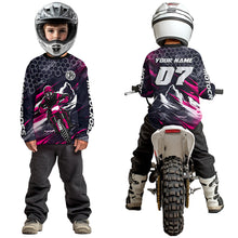 Load image into Gallery viewer, Pink Motocross Racing Jersey for Kids Women Men Dirt Bike Shirts Motorcycle Riding Shirt XM493