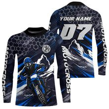 Load image into Gallery viewer, Blue Motocross Racing Jersey for Kids Women Men Dirt Bike Shirts Motorcycle Riding Shirt XM493