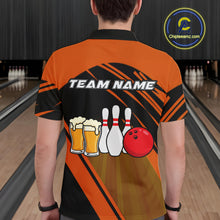 Load image into Gallery viewer, Funny Beer Bowling Shirts Orange Bowling Jersey for Team Women Men Bowl League MBL261