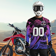 Load image into Gallery viewer, Purple Motocross Racing Jersey Custom Dirtbike Shirts Men Kid Women Offroad Shirt XM396