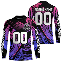 Load image into Gallery viewer, Purple Motocross Racing Jersey Custom Dirtbike Shirts Men Kid Women Offroad Shirt XM396