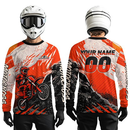 Red Motocross Jersey Custom Dirt Bike Shirts Men Kid Women Racing Off road Jersey XM416