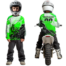 Load image into Gallery viewer, Green Motocross Jersey Custom Dirt Bike Shirts Men Kid Women Racing Off road Jersey XM416