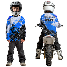 Load image into Gallery viewer, Blue Motocross Jersey Custom Dirt Bike Shirts Men Kid Women Racing Off road Jersey XM416