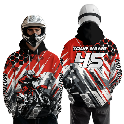 Custom Motocross Hoodie for Men Women Dirt Bike Racing Hoodie Custom Riding Shirt MH423