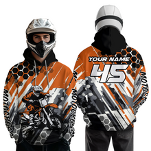 Load image into Gallery viewer, Custom Motocross Hoodie for Men Women Dirt Bike Racing Hoodie Custom Riding Shirt MH423