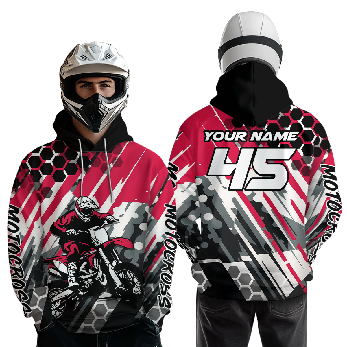 Custom Motocross Hoodie for Men Women Dirt Bike Racing Hoodie Custom Riding Shirt MH423