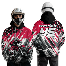 Load image into Gallery viewer, Custom Motocross Hoodie for Men Women Dirt Bike Racing Hoodie Custom Riding Shirt MH423