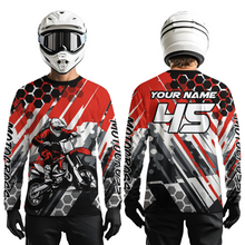 Load image into Gallery viewer, Red Motocross Racing Jersey Kid Women Men Custom Dirt Bike Shirts Riding Shirt XM423