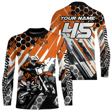 Load image into Gallery viewer, Orange Motocross Racing Jersey Kid Women Men Custom Dirt Bike Shirts Riding Shirt XM423