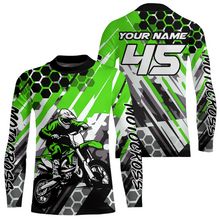 Load image into Gallery viewer, Green Motocross Racing Jersey Kid Women Men Custom Dirt Bike Shirts Riding Shirt XM423