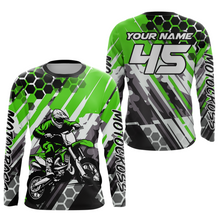 Load image into Gallery viewer, Green Motocross Racing Jersey Kid Women Men Custom Dirt Bike Shirts Riding Shirt XM423