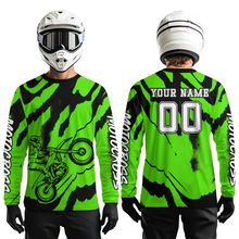 Load image into Gallery viewer, Green Motocross Jersey for Kid Women Men Custom Dirt Bike Shirts Moto Racing Shirt XM428