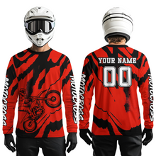 Load image into Gallery viewer, Red Motocross Jersey for Kid Women Men Custom Dirt Bike Shirts Moto Racing Shirt XM428