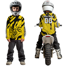 Load image into Gallery viewer, Yellow Motocross Jersey for Kid Women Men Custom Dirt Bike Shirts Moto Racing Shirt XM428