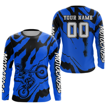 Load image into Gallery viewer, Blue Motocross Jersey for Kid Women Men Custom Dirt Bike Shirts Moto Racing Shirt XM428