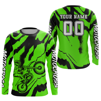 Green Motocross Jersey for Kid Women Men Custom Dirt Bike Shirts Moto Racing Shirt XM428
