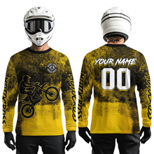 Load image into Gallery viewer, Yellow Motocross Jersey for Kid Women Men Custom Dirt Bike Shirts Racing Shirt XM430