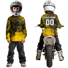 Load image into Gallery viewer, Yellow Motocross Jersey for Kid Women Men Custom Dirt Bike Shirts Racing Shirt XM430