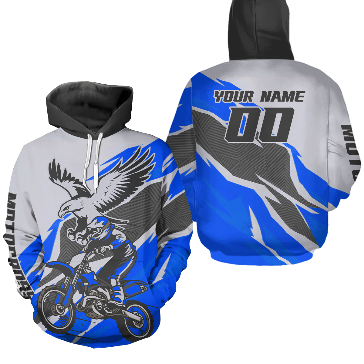 Custom Eagle Motocross Hoodie Men Women Adult Dirt Bike Hoodie Off road Racing Shirt MH435