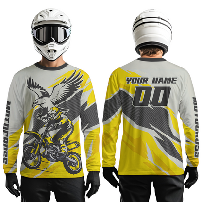 Yellow Eagle Custom Motocross Jersey Men Women Kid Dirt Bike Shirts Motorcycle Shirt XM435
