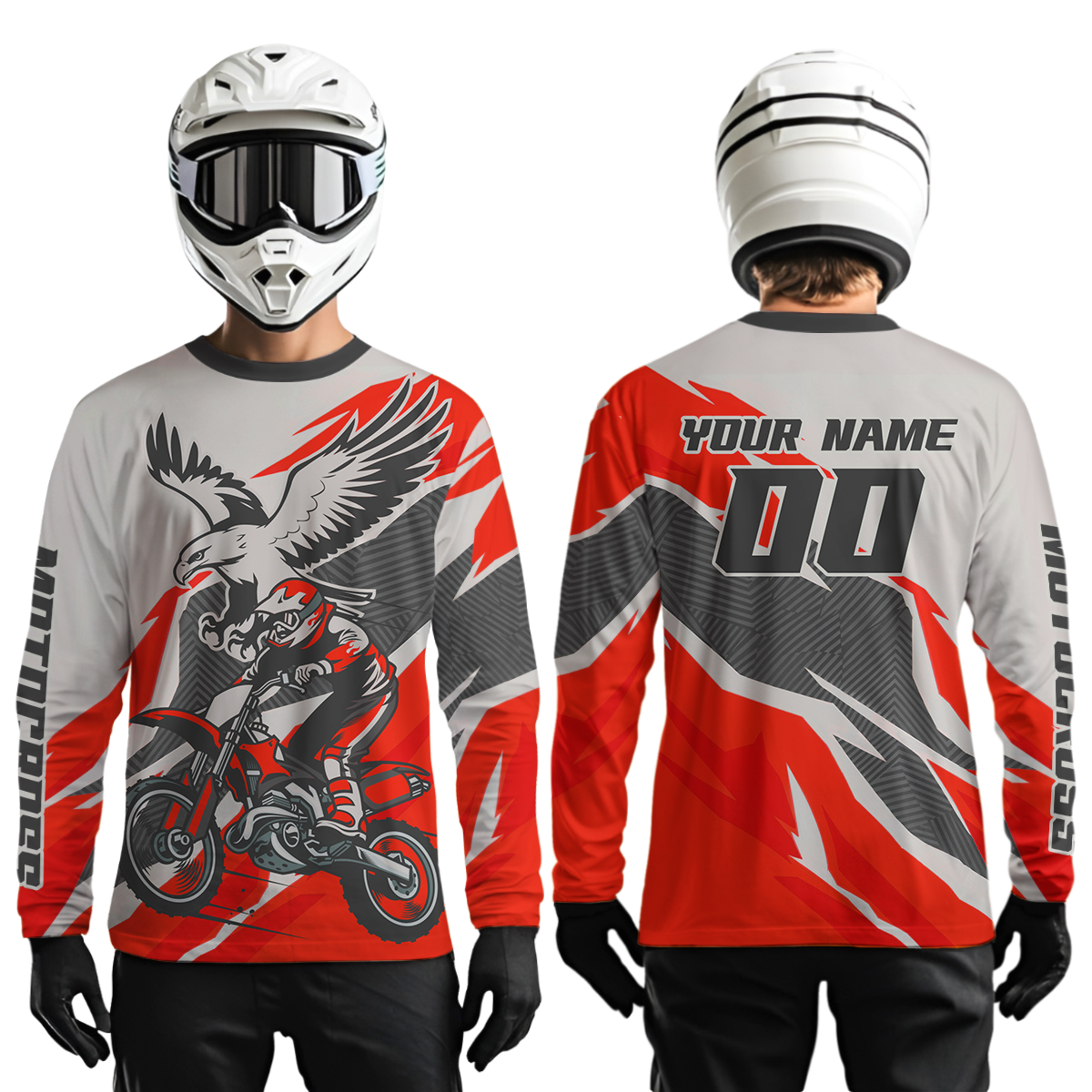 Red Eagle Custom Motocross Jersey Men Women Kid Dirt Bike Shirts Motorcycle Shirt XM435