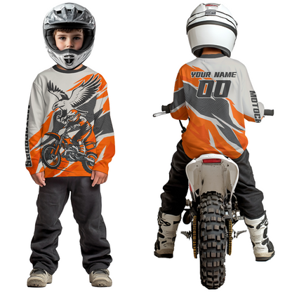 Orange Eagle Custom Motocross Jersey Men Women Kid Dirt Bike Shirts Motorcycle Shirt XM435