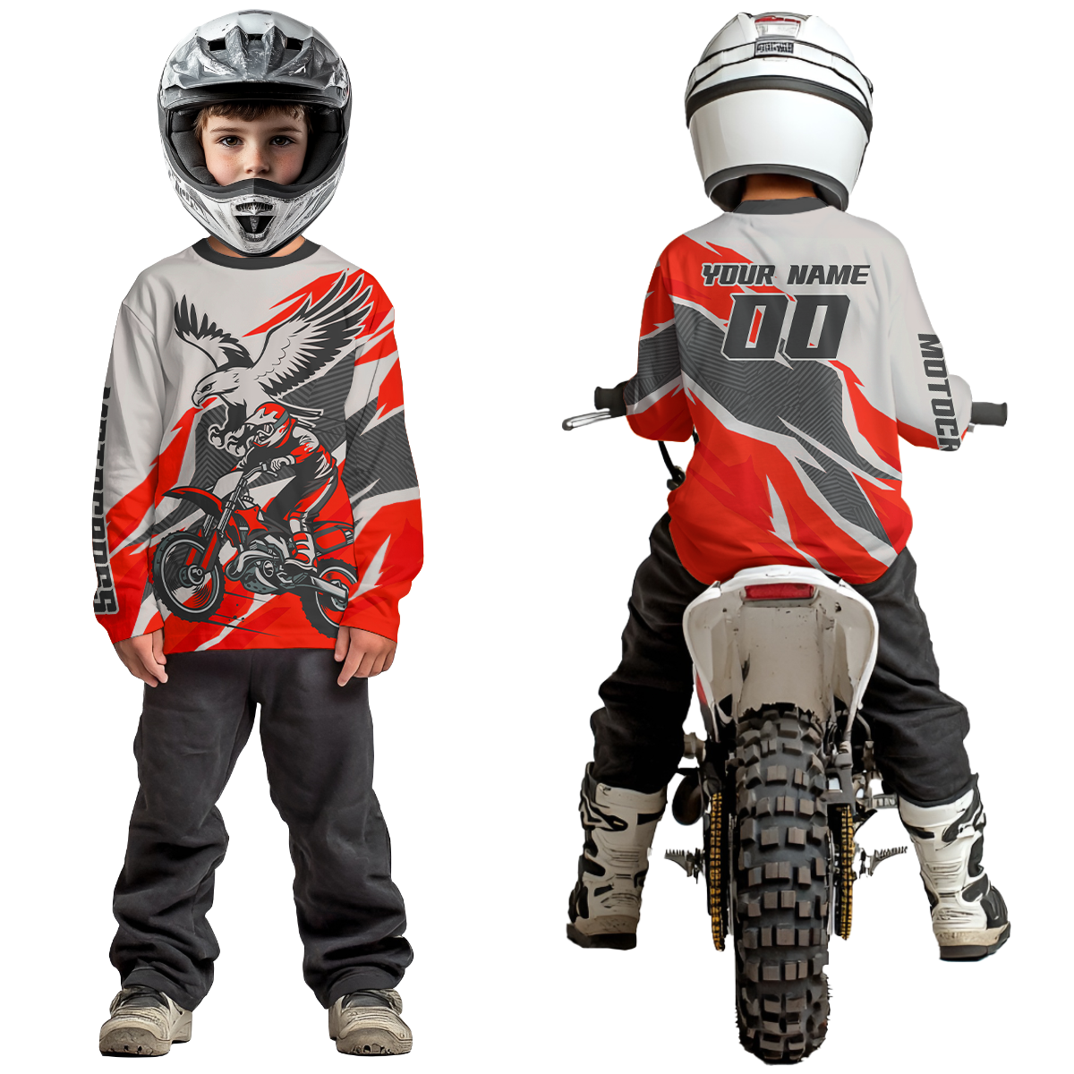 Red Eagle Custom Motocross Jersey Men Women Kid Dirt Bike Shirts Motorcycle Shirt XM435