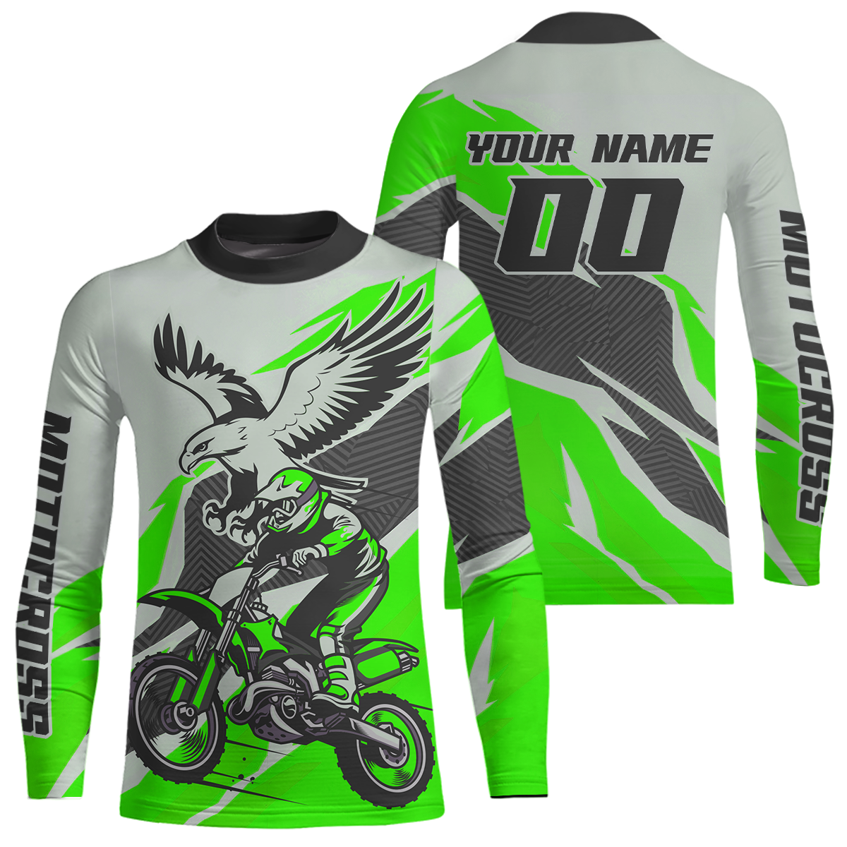 Green Eagle Custom Motocross Jersey Men Women Kid Dirt Bike Shirts Motorcycle Shirt XM435