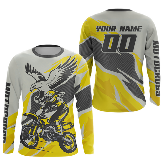 Yellow Eagle Custom Motocross Jersey Men Women Kid Dirt Bike Shirts Motorcycle Shirt XM435