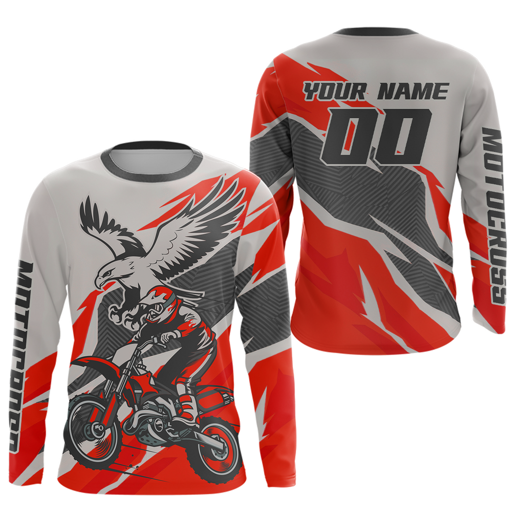 Red Eagle Custom Motocross Jersey Men Women Kid Dirt Bike Shirts Motorcycle Shirt XM435
