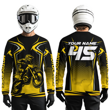 Load image into Gallery viewer, Custom Yellow Motocross Racing Jersey Men Women Kid Dirt Bike Shirts Motorcycle Shirt XM442