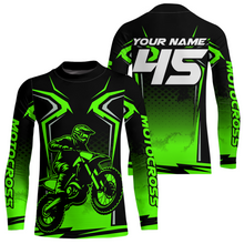 Load image into Gallery viewer, Custom Green Motocross Racing Jersey Men Women Kid Dirt Bike Shirts Motorcycle Shirt XM442