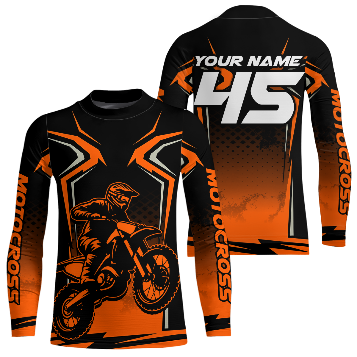 Custom Orange Motocross Racing Jersey Men Women Kid Dirt Bike Shirts Motorcycle Shirt XM442