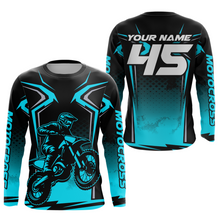 Load image into Gallery viewer, Custom Turqoise Motocross Racing Jersey Men Women Kid Dirt Bike Shirts Motorcycle Shirt XM442