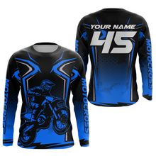 Load image into Gallery viewer, Custom Blue Motocross Racing Jersey Men Women Kid Dirt Bike Shirts Motorcycle Shirt XM442